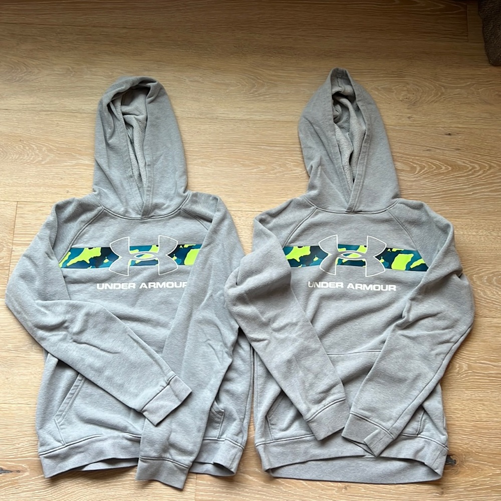 Boys Under Armour hoodies x2
